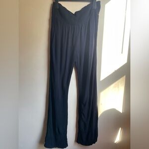 Three dots flowy beachy stretch pants elastic waist pull on size XL